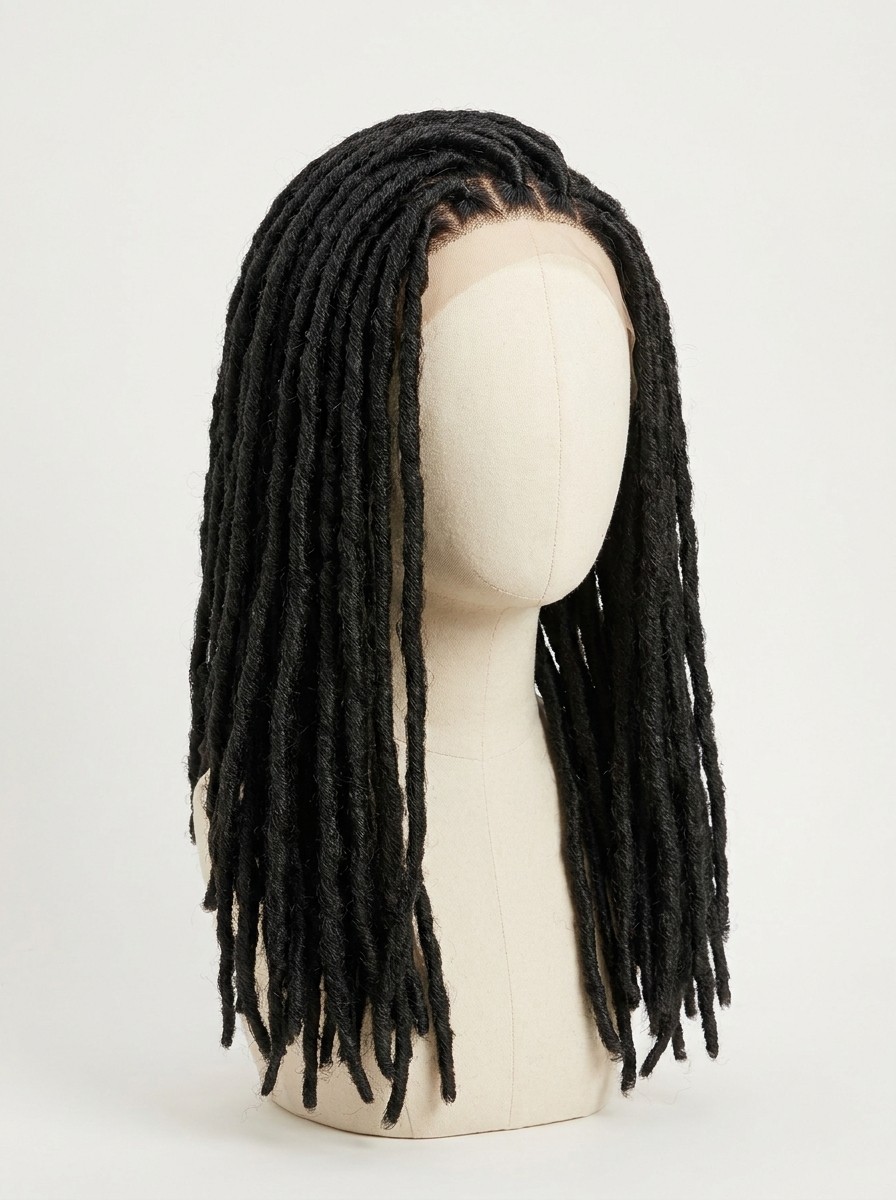 Faux locs 22 inch glueless protective style wig