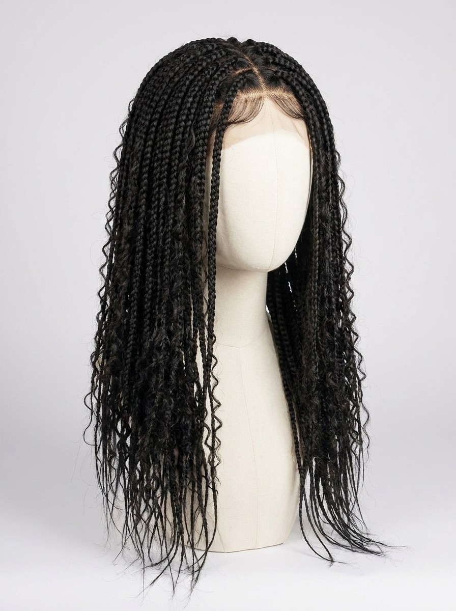 Goddess box braids 26 inch braided full lace wig