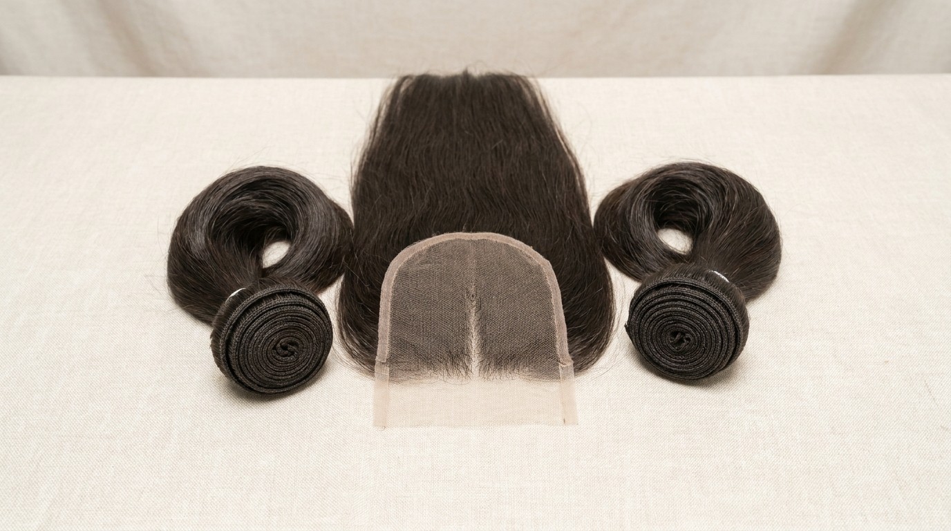 Closure wig kit with bundles