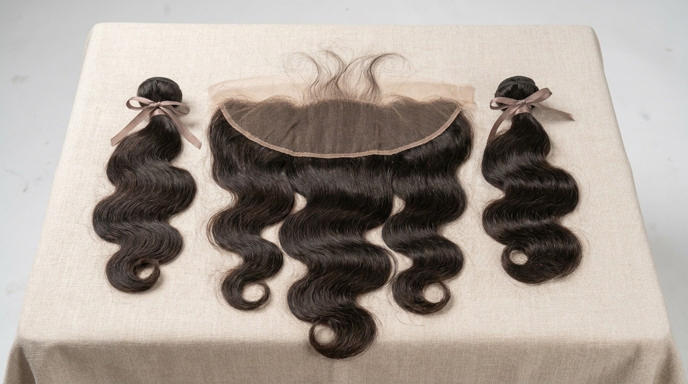 Frontal wig kit with bundles