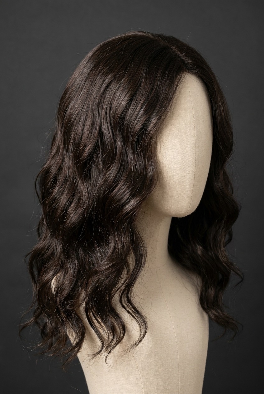 Water wave wig texture — gentle ripple pattern with beach-ready look