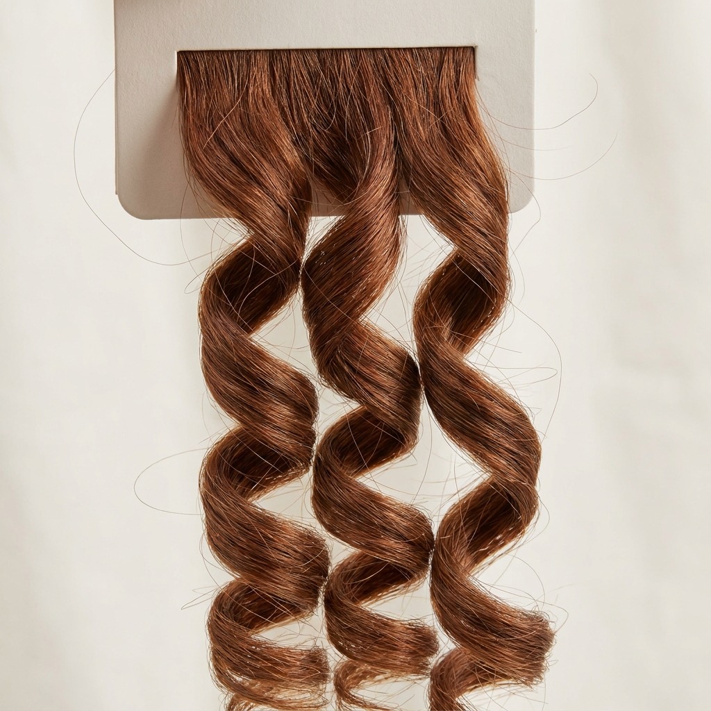 Deep curly wig texture closeup — S-shaped spirals