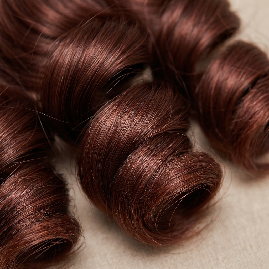Loose curly wig texture closeup — soft bouncy large curls