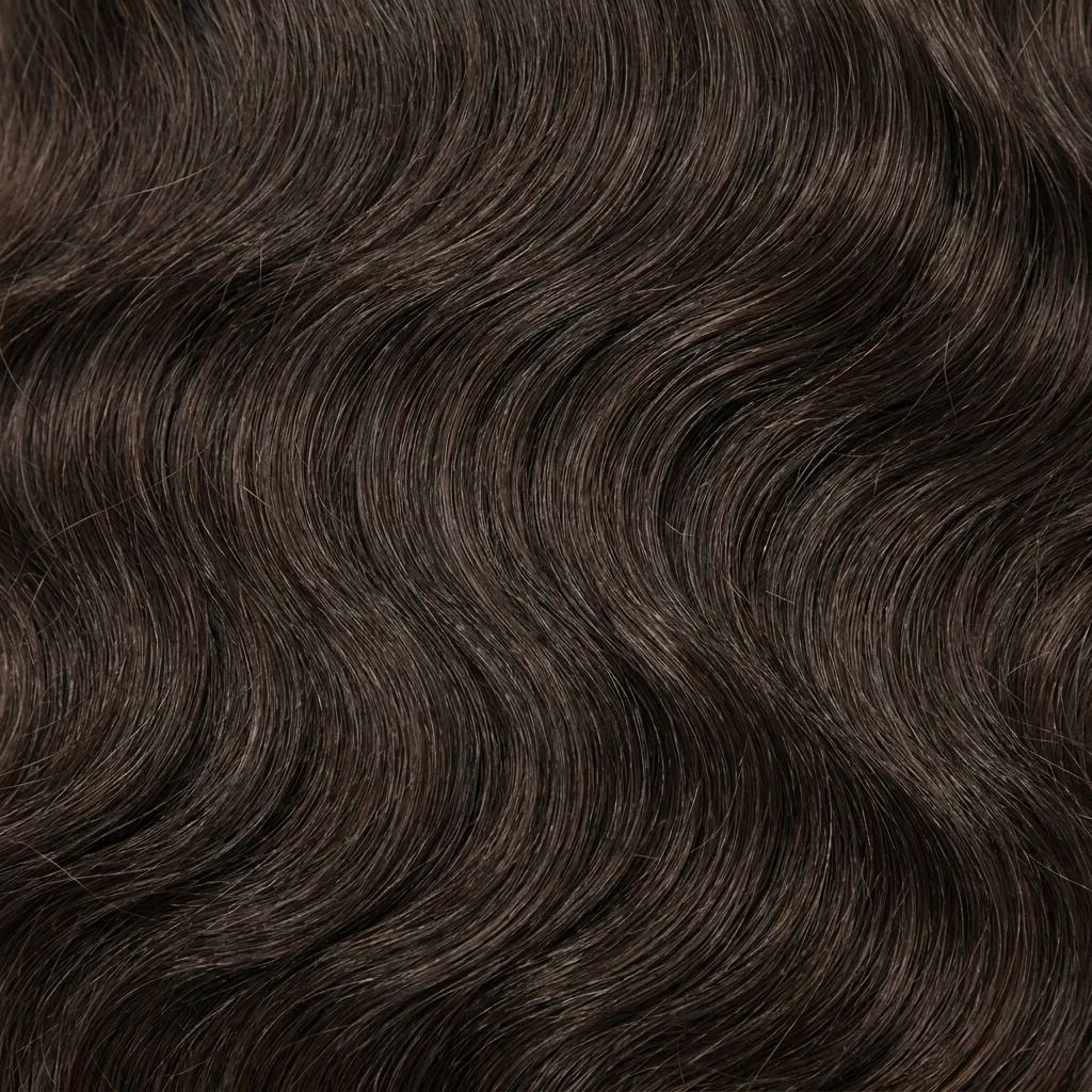 Body wave wig texture closeup