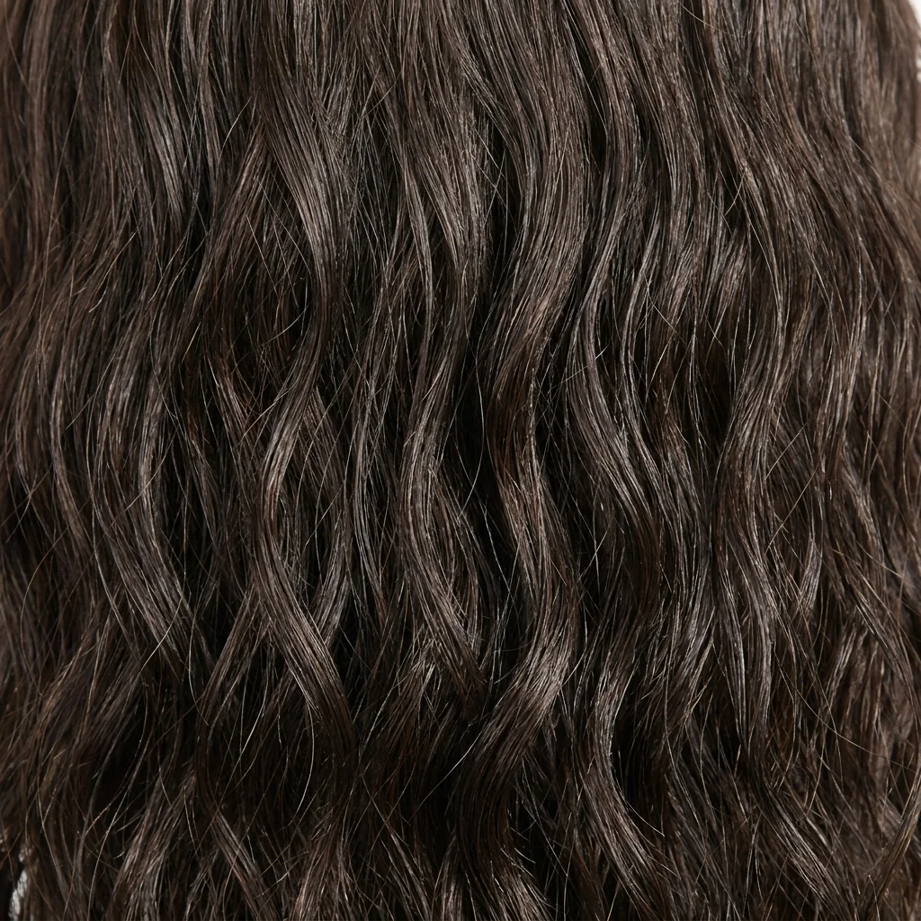 Water wave wig texture closeup