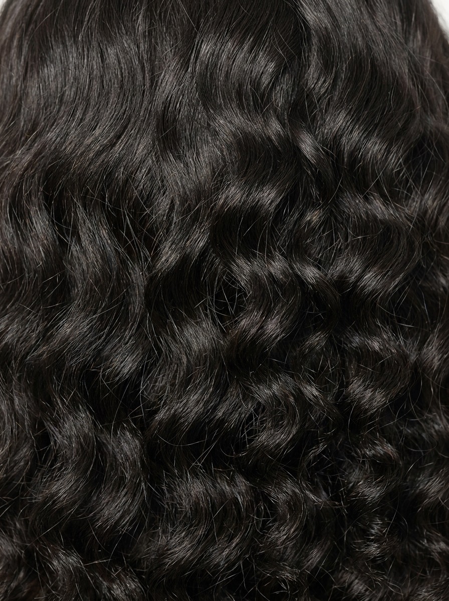Loose deep human hair wig texture, blend of loose wave and deep wave