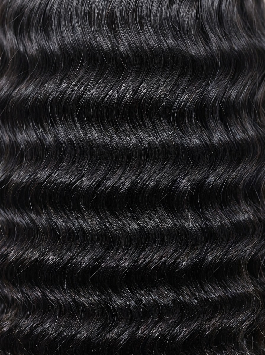 Water wave human hair wig texture, wet-look ripple pattern