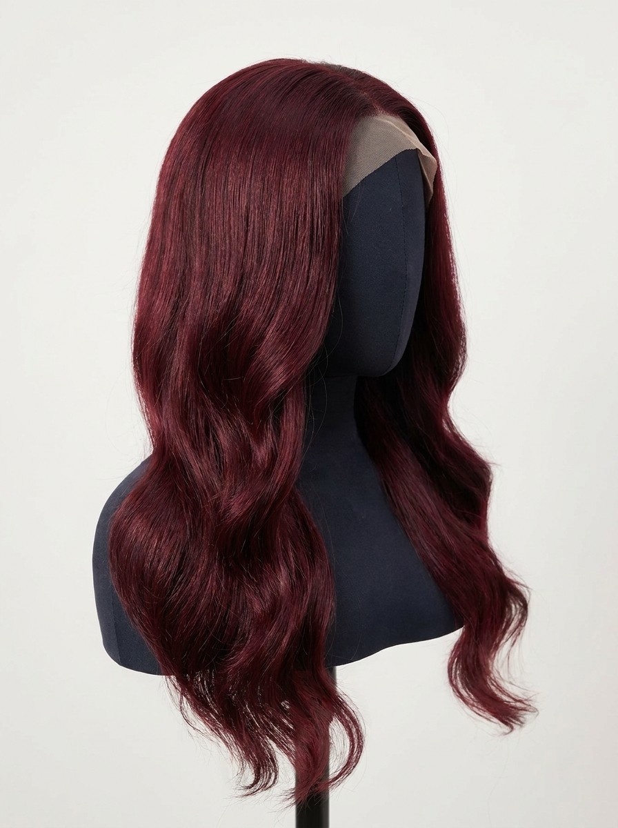 Burgundy 99J Lace Front Wig - wholesale colored wigs