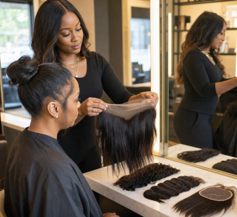 Salon custom wig service