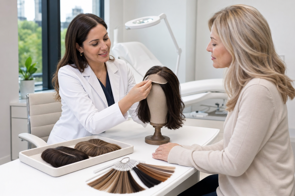 Medical wig dealer serving dermatology clinic