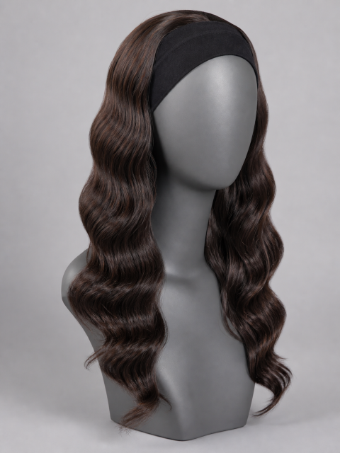 Synthetic body wave headband wig bulk