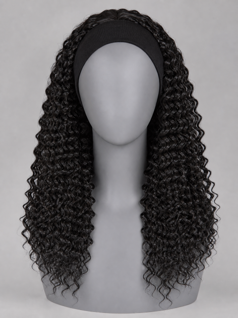 Synthetic deep wave headband wig wholesale