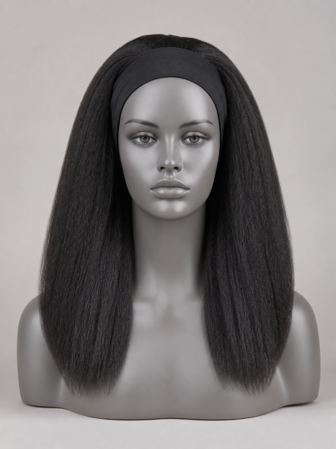 Synthetic kinky straight headband wig bulk