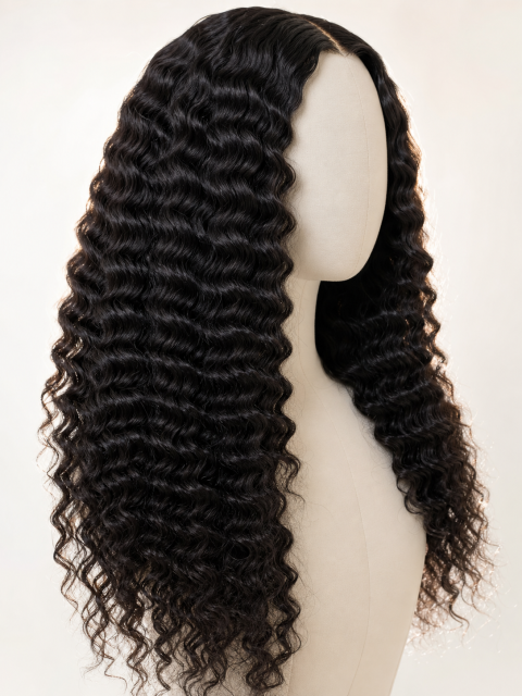 Wholesale U-Part deep wave human hair wig